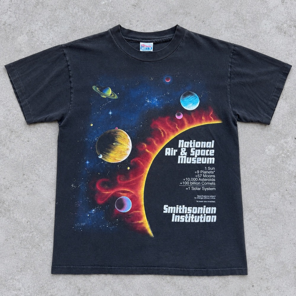Vintage 90s Smithsonian National Air & Space Museum Solar System T-Shirt M